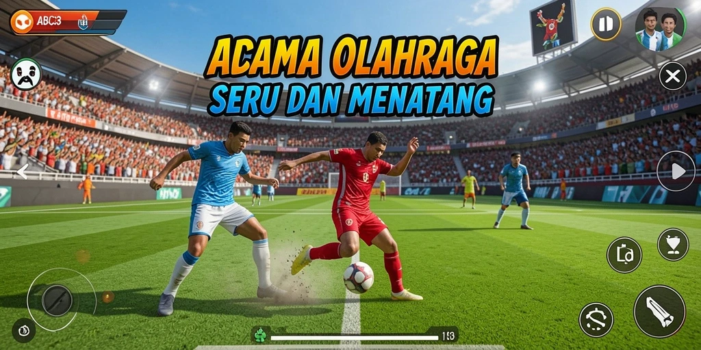Tampilan gameplay menarik dari ABC33 yang menggambarkan keseruan olahraga.