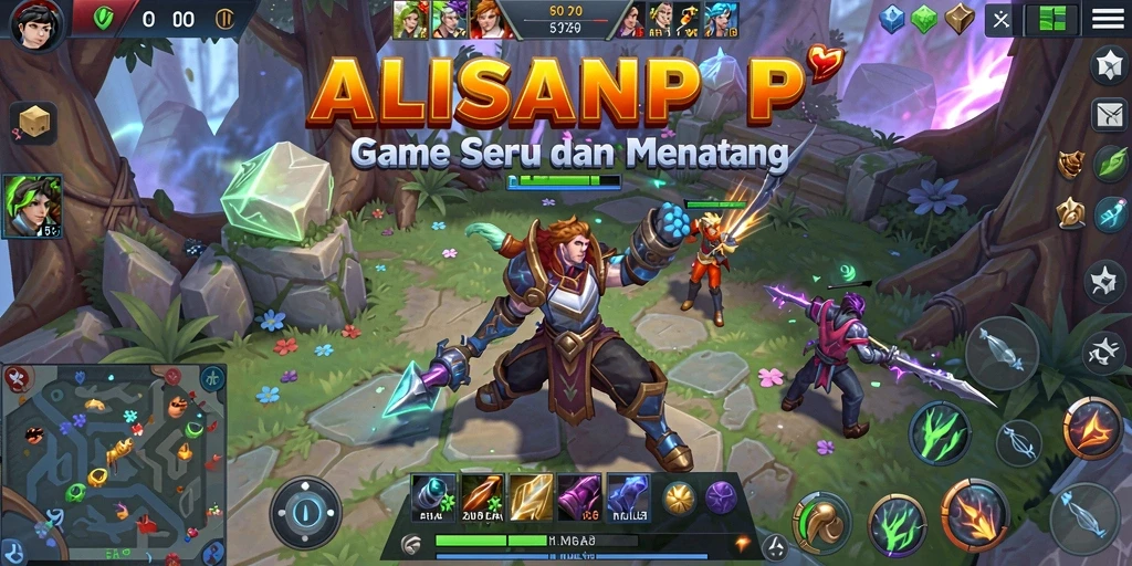 Gameplay seru ALISANRP dengan pertarungan intens antar tim.