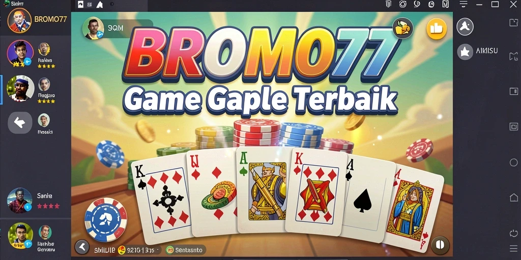 Tangkapan layar utama BROMO77 menampilkan gameplay Gaple yang menarik.