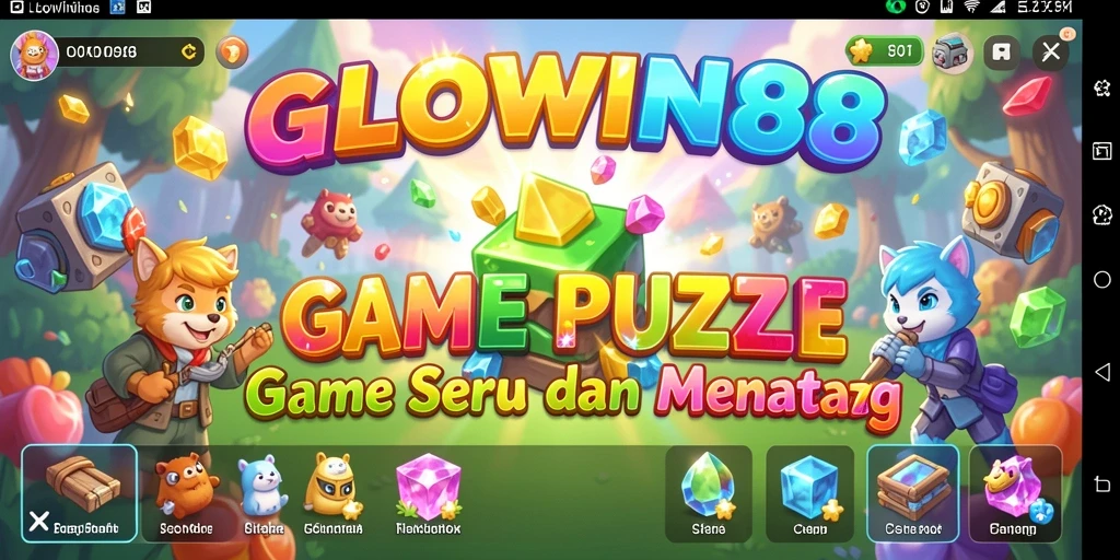 Screenshot gameplay menarik dari GLOWIN88 yang menunjukkan tantangan Puzzle.