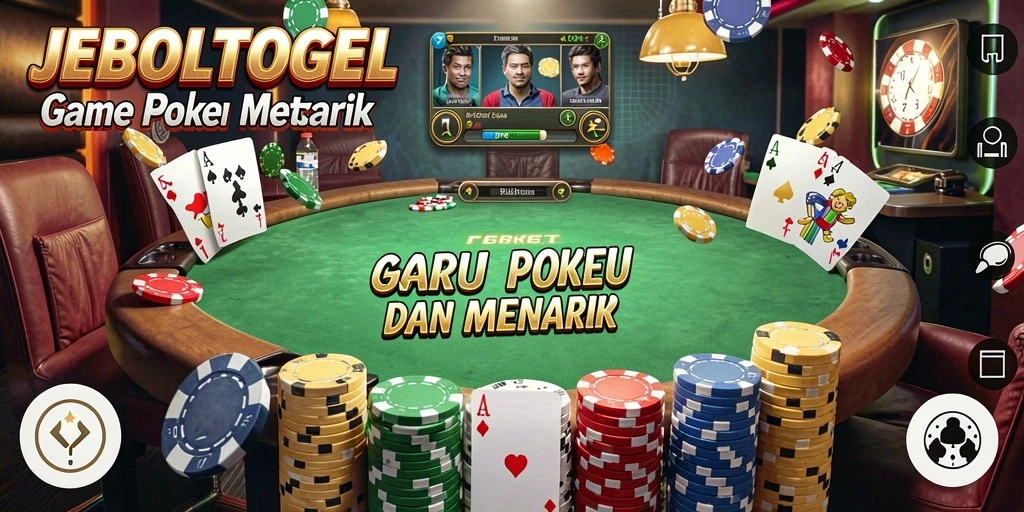 Screenshot gameplay JEBOLTOGEL menampilkan keseruan bermain poker.