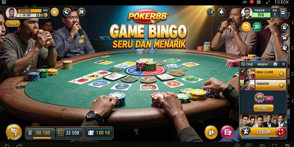 Screenshot gameplay POKER88 menunjukkan suasana seru di permainan Bingo.