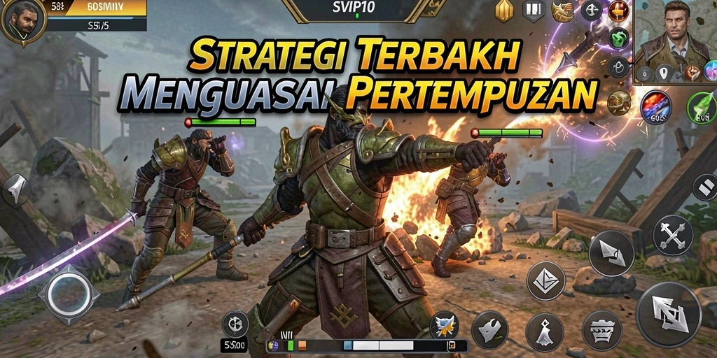 Screenshot gameplay SVIP10 menampilkan aksi strategi yang intens.